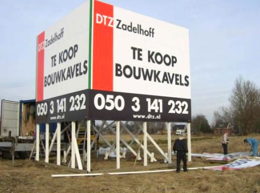 Bouw bord kavels